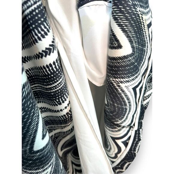 Tracy Reese Fit and Flare Black and White Dress with pockets - Picture 5 of 6